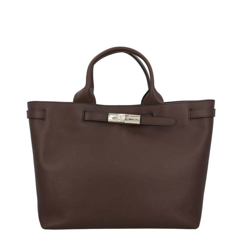 Longchamp Le Smart Large Leather Handbag, Brown